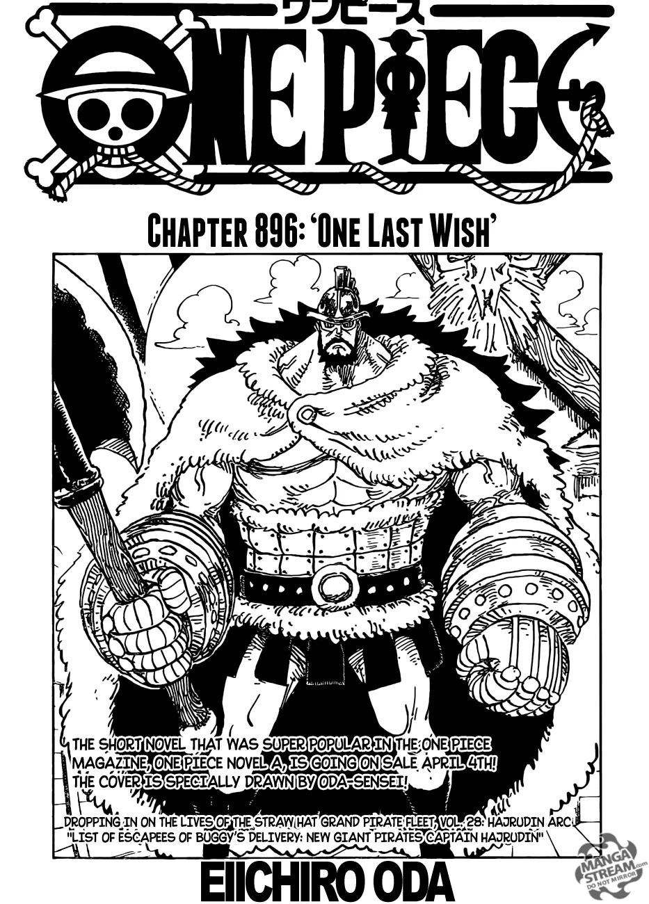 One Piece Chapter 896 page 1