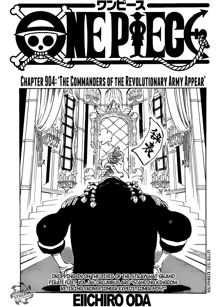 One Piece Chapter 904 page 1