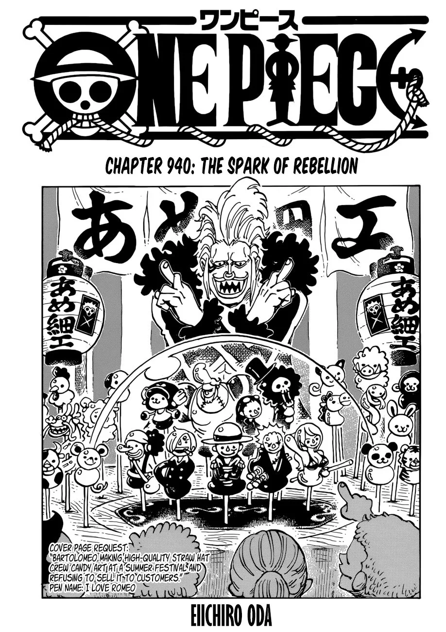 One Piece Chapter 940 page 1