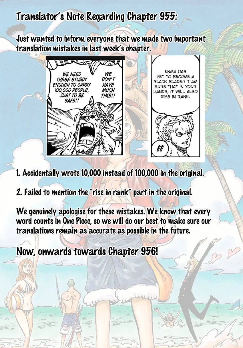 One Piece Chapter 956 page 1