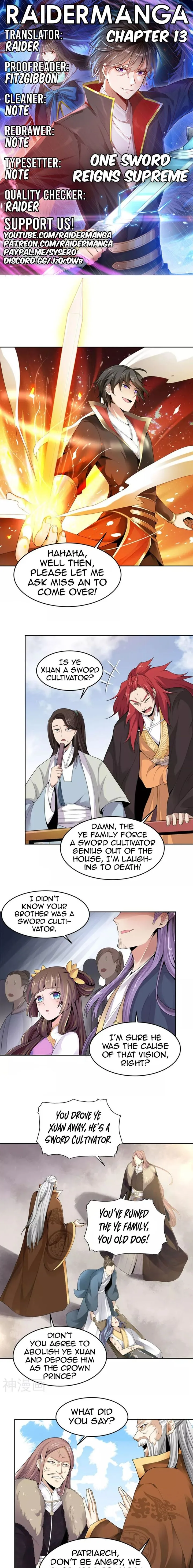 One Sword Reigns Supreme Chapter 13 page 1