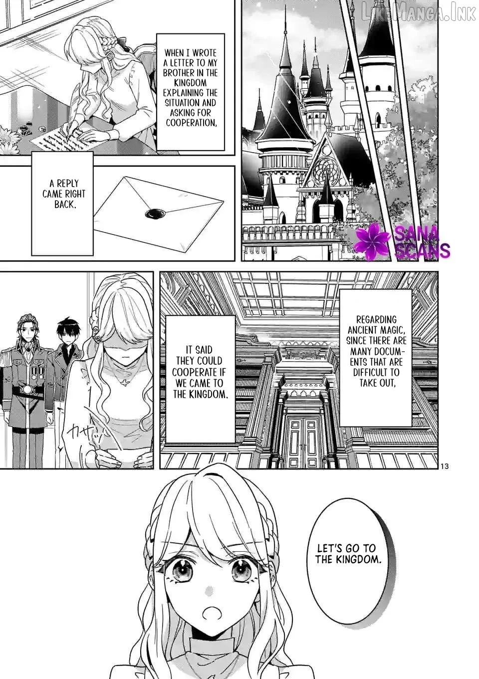 Onimotsu to Yobareta Tensei Hime wa, Shoukan Yuusha ni Koi wo Shite Seijo ni Narimashita Chapter 12 page 13