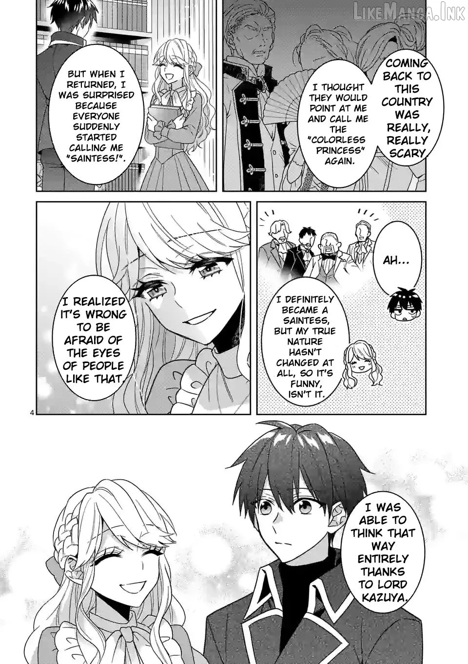 Onimotsu to Yobareta Tensei Hime wa, Shoukan Yuusha ni Koi wo Shite Seijo ni Narimashita Chapter 14 page 4