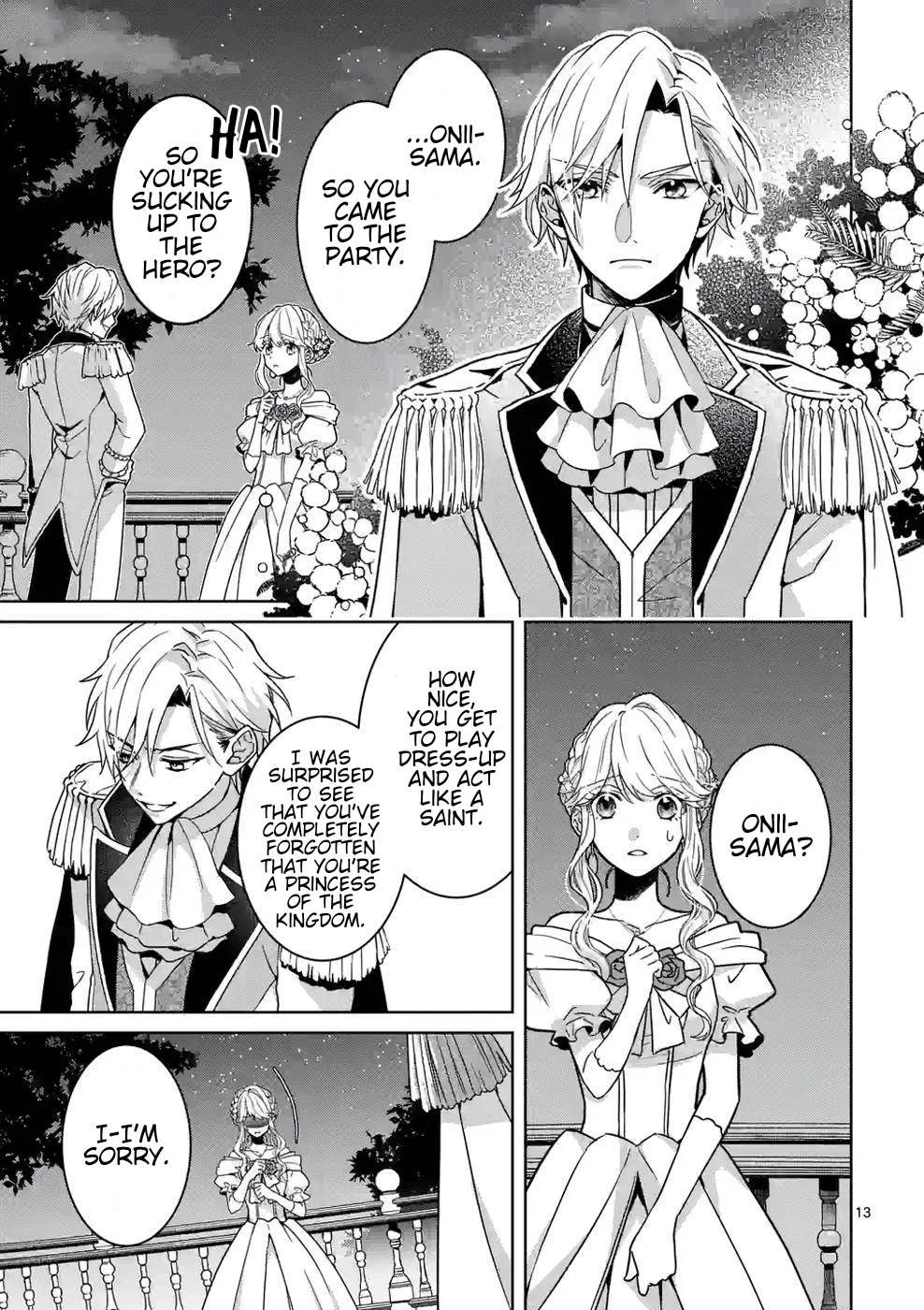 Onimotsu to Yobareta Tensei Hime wa, Shoukan Yuusha ni Koi wo Shite Seijo ni Narimashita Chapter 7 page 14