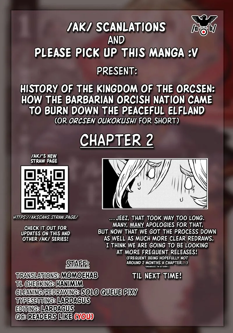 Orcsen Oukokushi - Yaban na Ooku no Kuni wa, Ikanishite Heiwa na Elf no Kuni wo Yakiharau ni Itatta ka Chapter 2 page 57