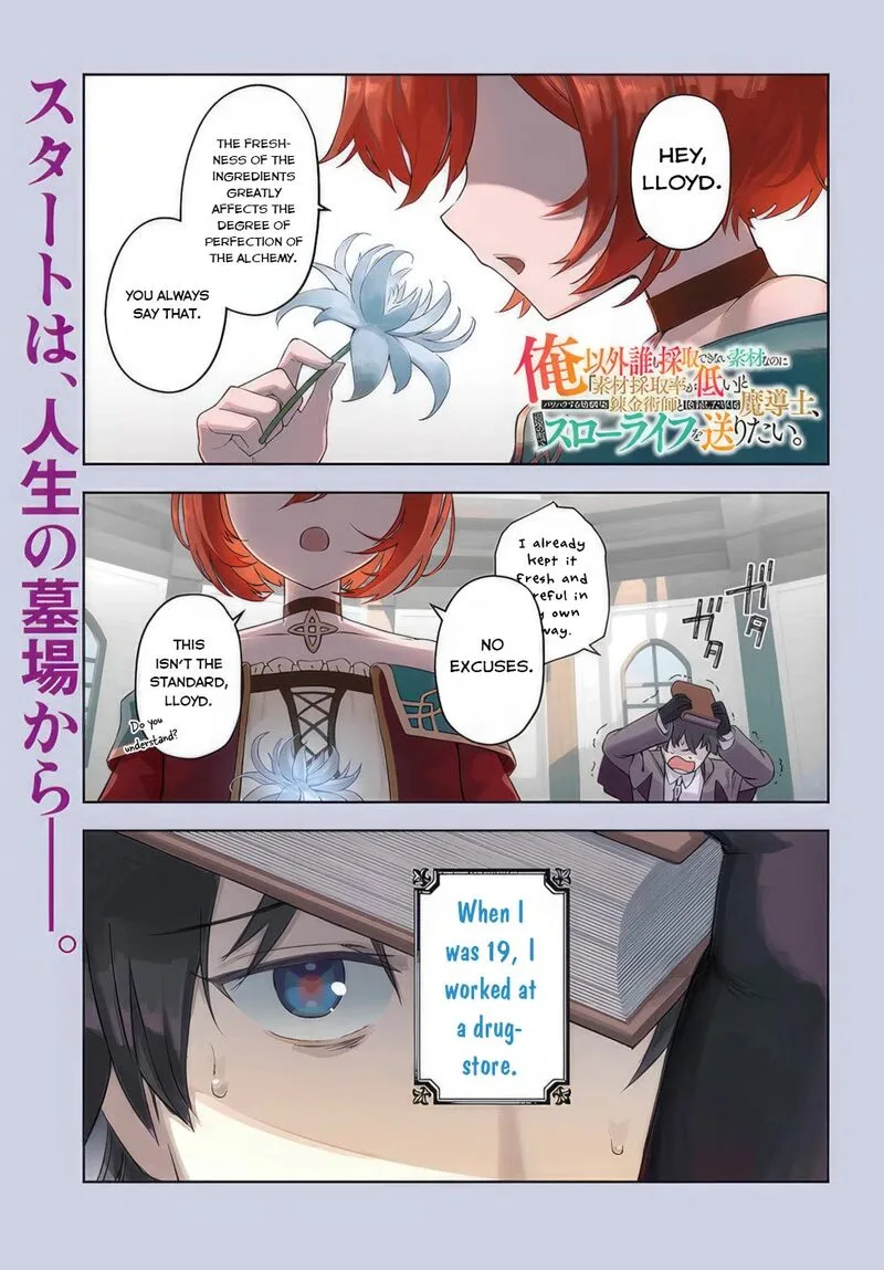 Ore Igai Dare mo Saishu Dekinai Sozai na no ni "Sozai Saishuritsu ga Hikui" to Pawahara suru Osananajimi Renkinjutsushi to Zetsuen shita Senzoku Madoushi, Henkyou no Machi de Slow Life wo Okuritai. Chapter 1 page 1