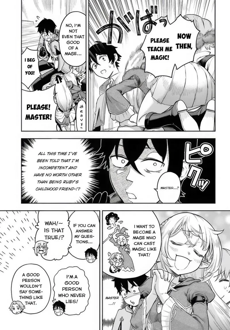 Ore Igai Dare mo Saishu Dekinai Sozai na no ni "Sozai Saishuritsu ga Hikui" to Pawahara suru Osananajimi Renkinjutsushi to Zetsuen shita Senzoku Madoushi, Henkyou no Machi de Slow Life wo Okuritai. Chapter 1 page 29