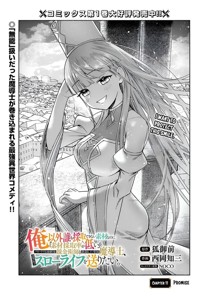 Ore Igai Dare mo Saishu Dekinai Sozai na no ni "Sozai Saishuritsu ga Hikui" to Pawahara suru Osananajimi Renkinjutsushi to Zetsuen shita Senzoku Madoushi, Henkyou no Machi de Slow Life wo Okuritai. Chapter 11 page 1