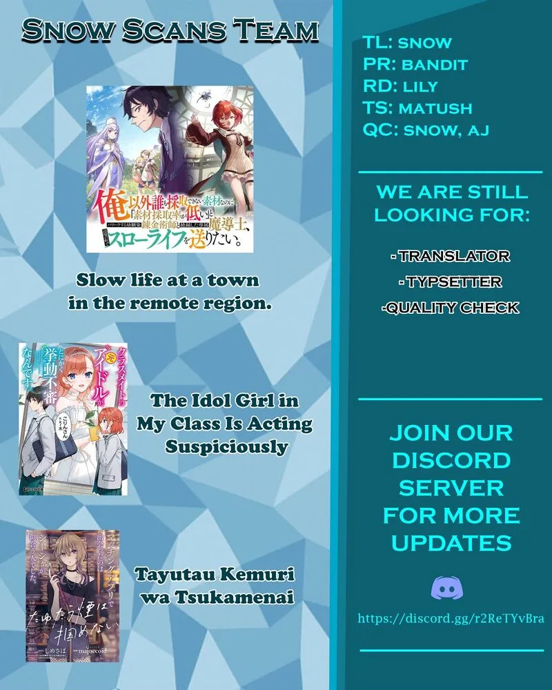 Ore Igai Dare mo Saishu Dekinai Sozai na no ni "Sozai Saishuritsu ga Hikui" to Pawahara suru Osananajimi Renkinjutsushi to Zetsuen shita Senzoku Madoushi, Henkyou no Machi de Slow Life wo Okuritai. Chapter 5 page 34