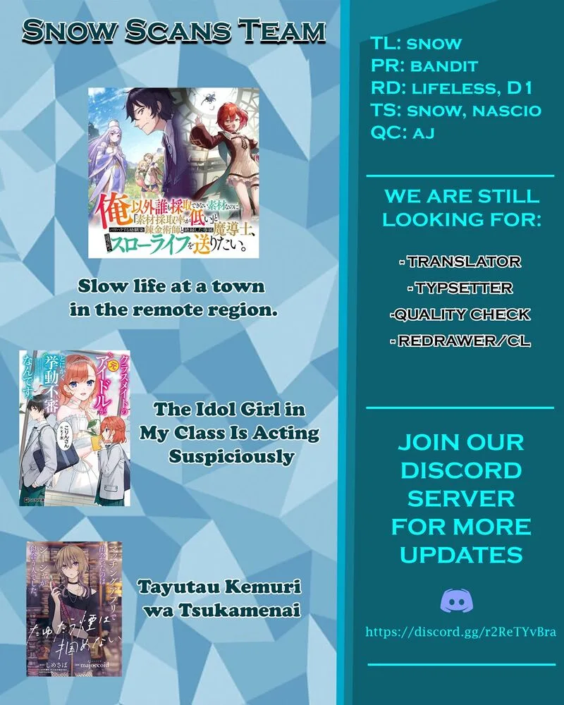 Ore Igai Dare mo Saishu Dekinai Sozai na no ni "Sozai Saishuritsu ga Hikui" to Pawahara suru Osananajimi Renkinjutsushi to Zetsuen shita Senzoku Madoushi, Henkyou no Machi de Slow Life wo Okuritai. Chapter 7 page 32