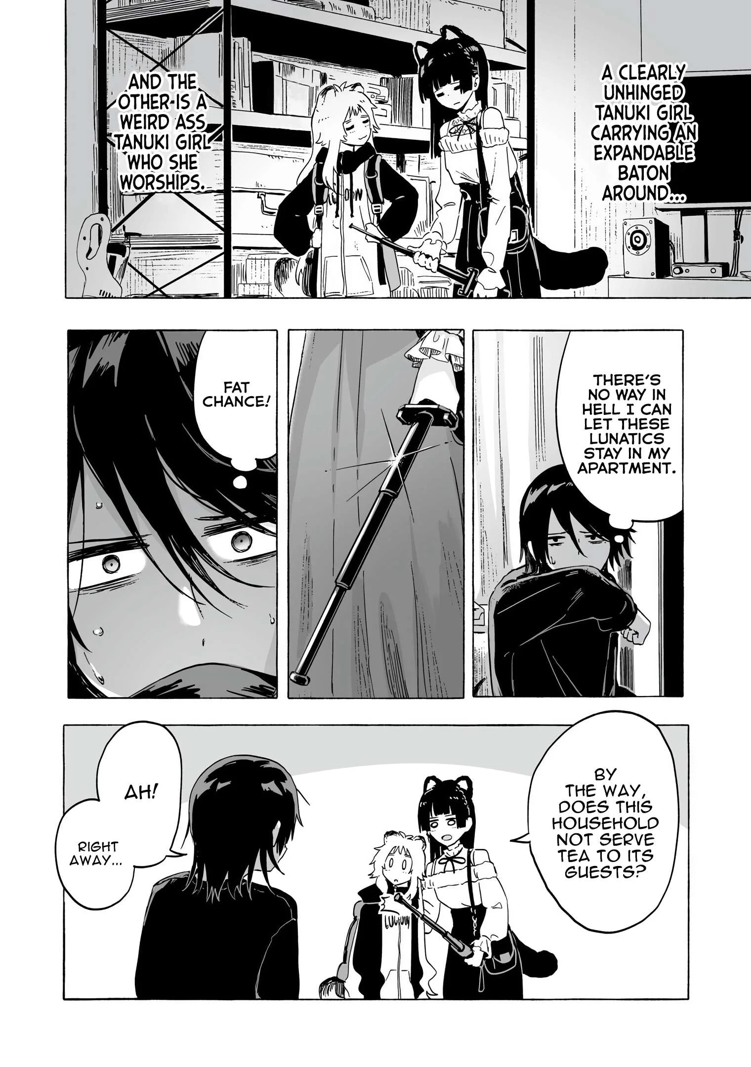 Ore no Kasu Mitaina Jinsei wa Zenbu Tanuki no sei Chapter 3.1 page 8