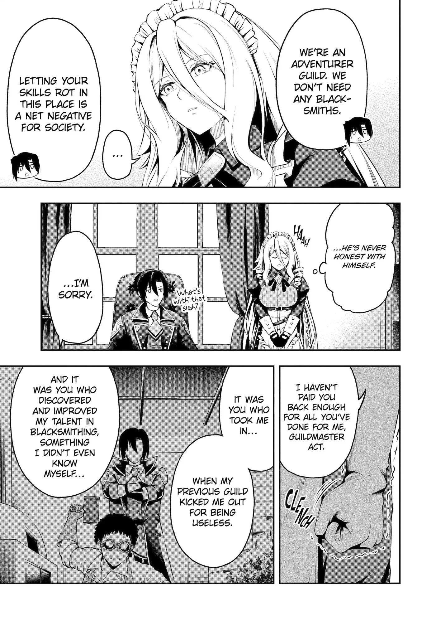 Ore wa Boukensha Guild no Akutoku Guild Master: Jinzai o Tekizaitekisho ni Tsuihou Shitara, Nazeka Mechakucha Kansha Saremashita Chapter 0.2 page 1