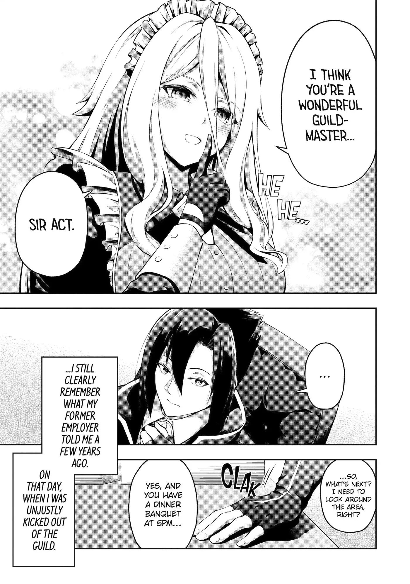 Ore wa Boukensha Guild no Akutoku Guild Master: Jinzai o Tekizaitekisho ni Tsuihou Shitara, Nazeka Mechakucha Kansha Saremashita Chapter 0.2 page 7
