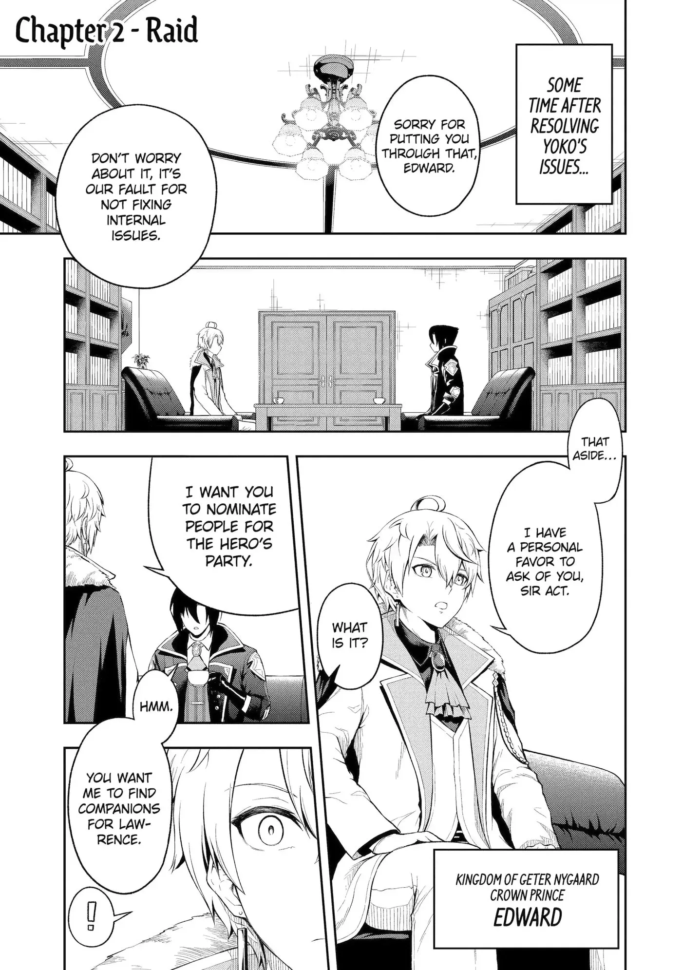 Ore wa Boukensha Guild no Akutoku Guild Master: Jinzai o Tekizaitekisho ni Tsuihou Shitara, Nazeka Mechakucha Kansha Saremashita Chapter 2.1 page 1