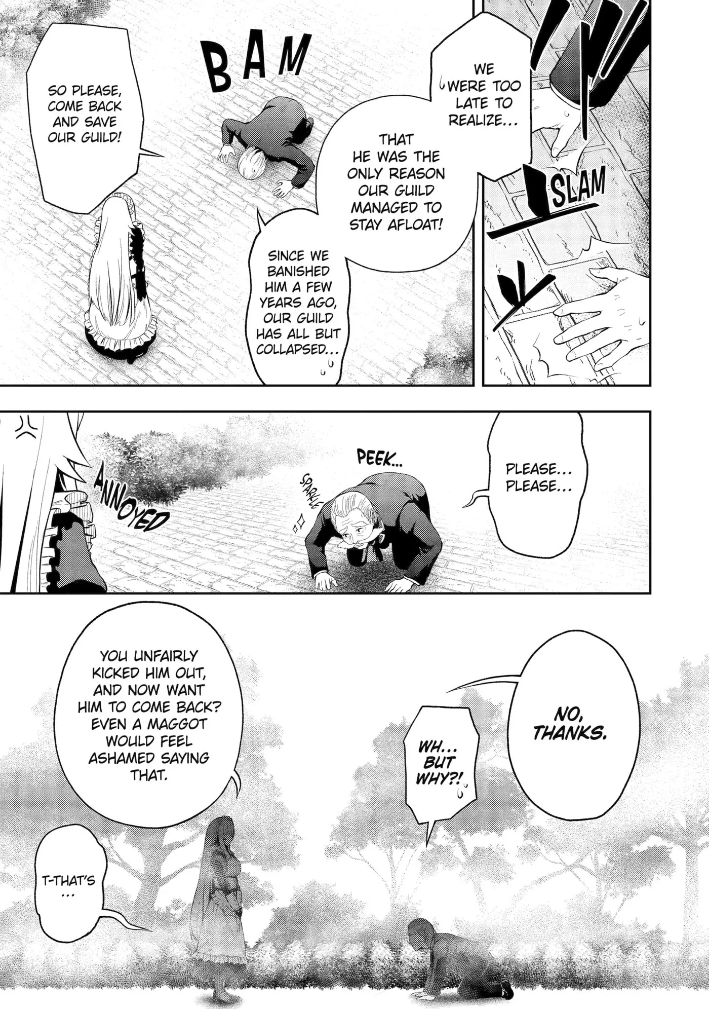 Ore wa Boukensha Guild no Akutoku Guild Master: Jinzai o Tekizaitekisho ni Tsuihou Shitara, Nazeka Mechakucha Kansha Saremashita Chapter 2.5 page 11