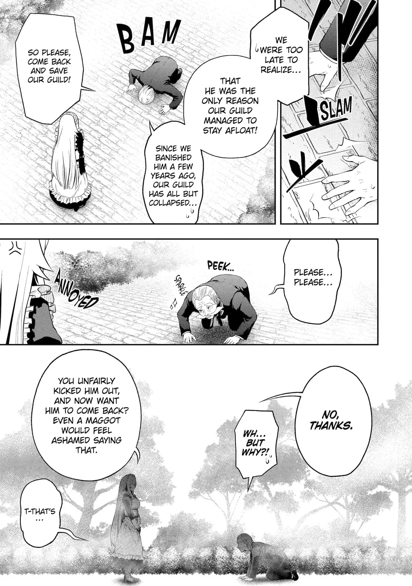 Ore wa Boukensha Guild no Akutoku Guild Master: Jinzai o Tekizaitekisho ni Tsuihou Shitara, Nazeka Mechakucha Kansha Saremashita Chapter 2.7 page 2