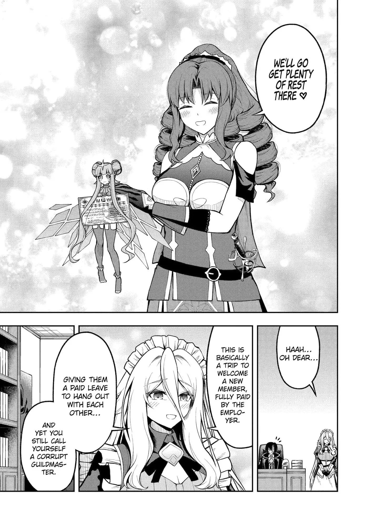 Ore wa Boukensha Guild no Akutoku Guild Master: Jinzai o Tekizaitekisho ni Tsuihou Shitara, Nazeka Mechakucha Kansha Saremashita Chapter 5.6 page 2