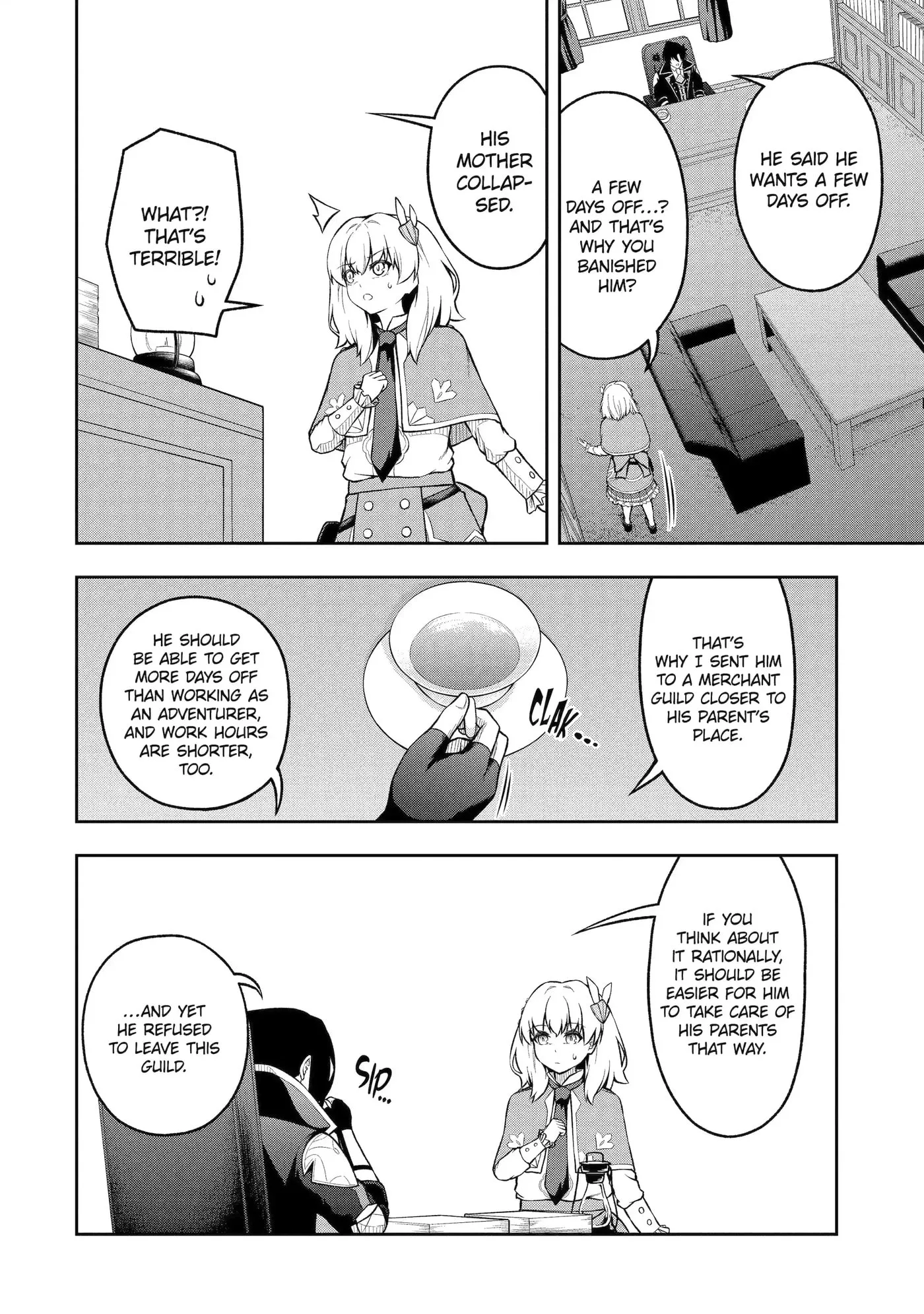 Ore wa Boukensha Guild no Akutoku Guild Master: Jinzai o Tekizaitekisho ni Tsuihou Shitara, Nazeka Mechakucha Kansha Saremashita Chapter 6.1 page 6