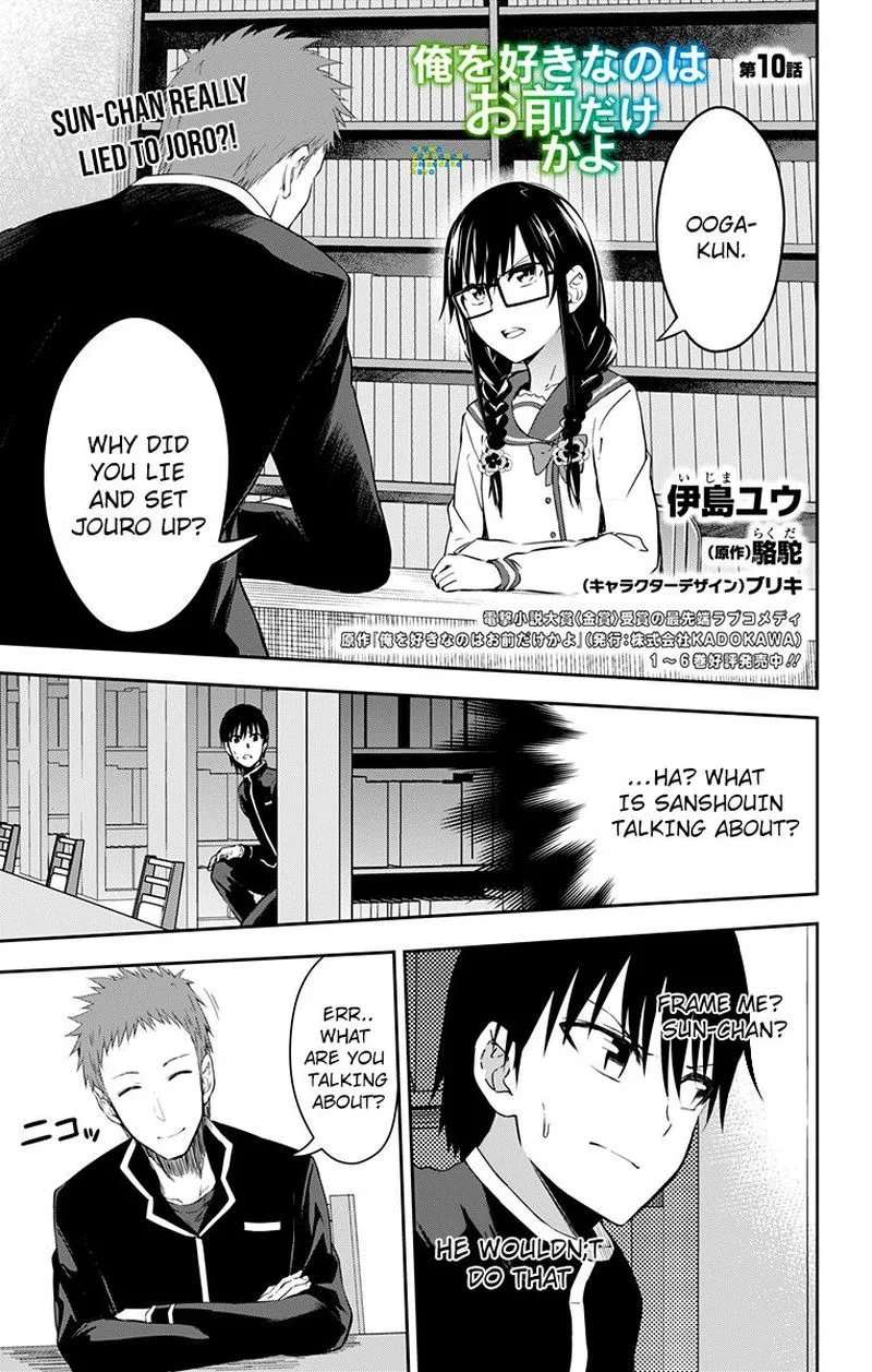 Ore wo Suki Nano wa Omae Dake ka yo Chapter 10 page 1