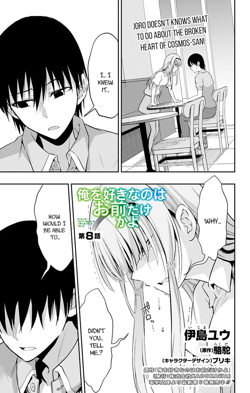 Ore wo Suki Nano wa Omae Dake ka yo Chapter 8 page 1