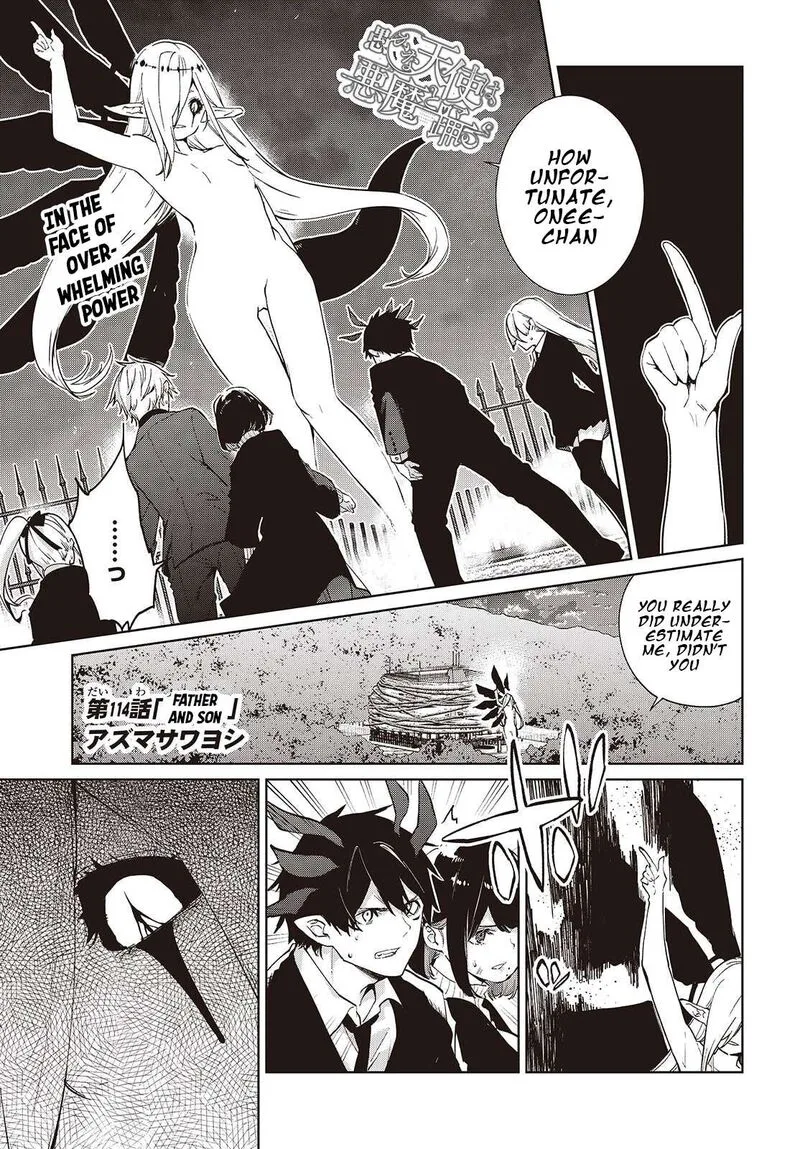 Oroka na Tenshi wa Akuma to Odoru Chapter 114 page 1