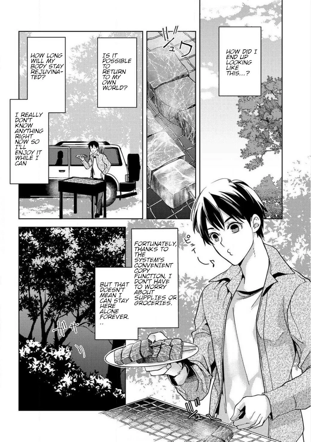 Ossan no Remake Bouken Nikki - Auto Camp Kara Hajimaru Isekai Mankitsu Life Chapter 2.1 page 2
