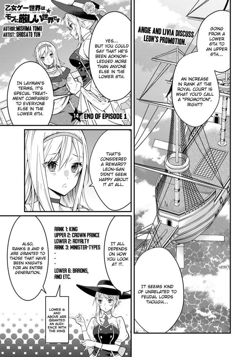 Otomege Sekai wa Mob ni Kibishii Sekai desu Chapter 14 page 1