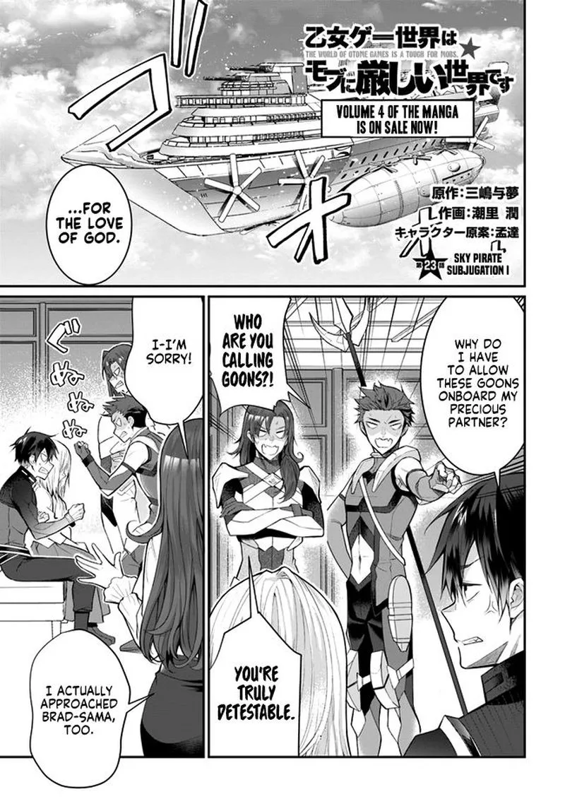 Otomege Sekai wa Mob ni Kibishii Sekai desu Chapter 23 page 1