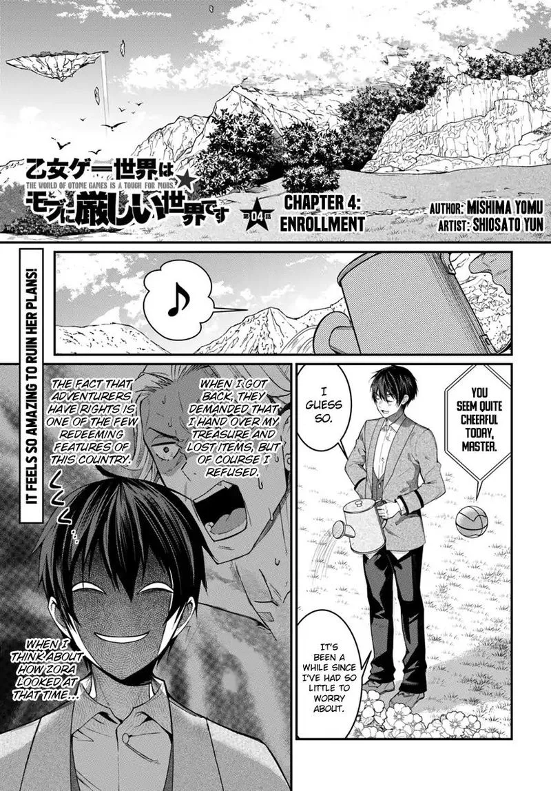 Otomege Sekai wa Mob ni Kibishii Sekai desu Chapter 4 page 1