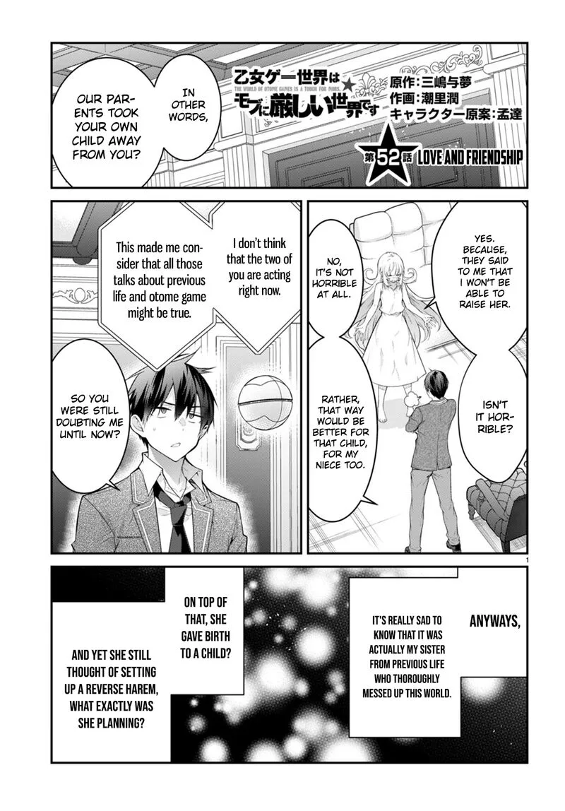 Otomege Sekai wa Mob ni Kibishii Sekai desu Chapter 52 page 1