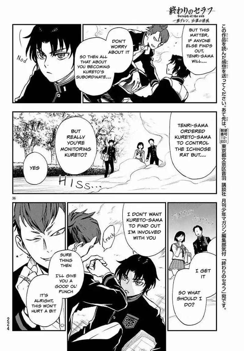 Owari no Seraph: Ichinose Guren, 16-sai no Catastrophe Chapter 9 page 36