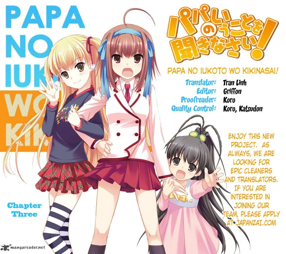 Papa no Iukoto o Kikinasai! - Takanashi no Hidamari Chapter 3 page 1