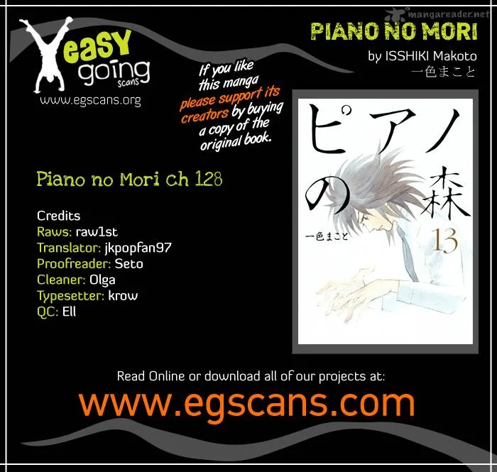 Piano no Mori Chapter 128 page 1