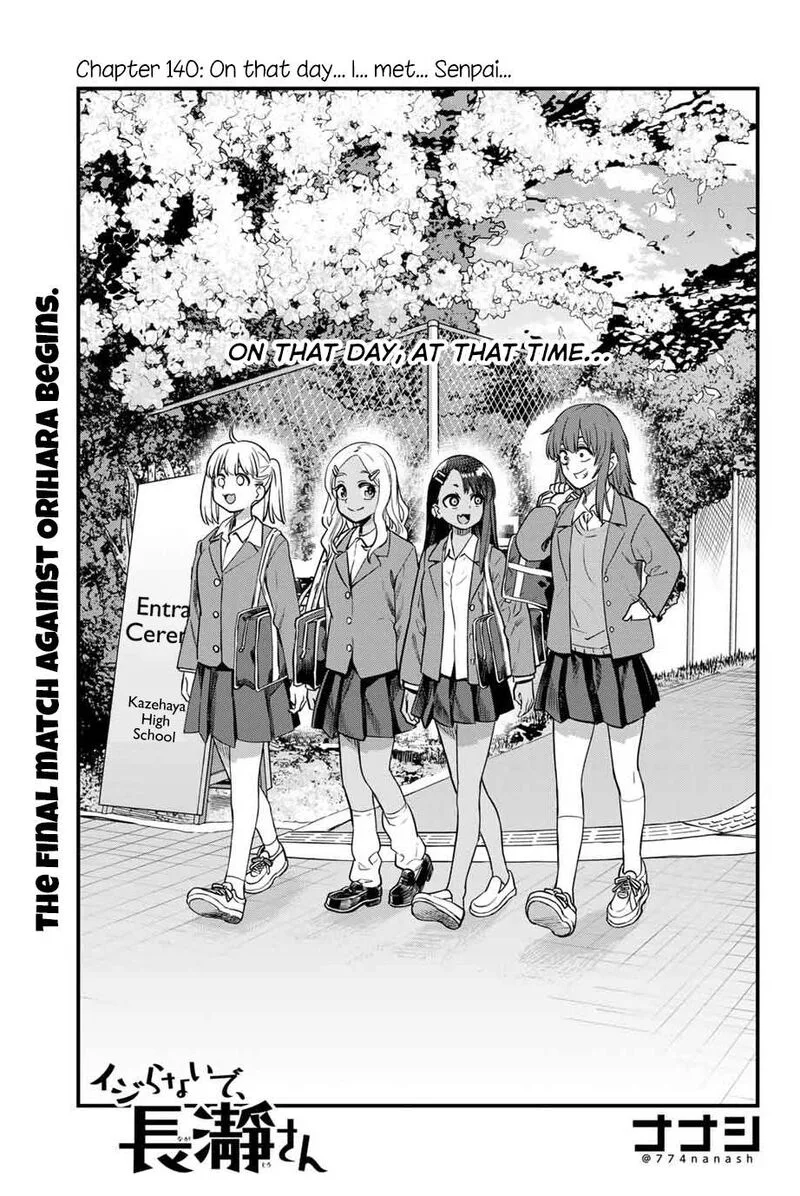 Please Don't Bully Me, Nagatoro Chapter 140 page 1