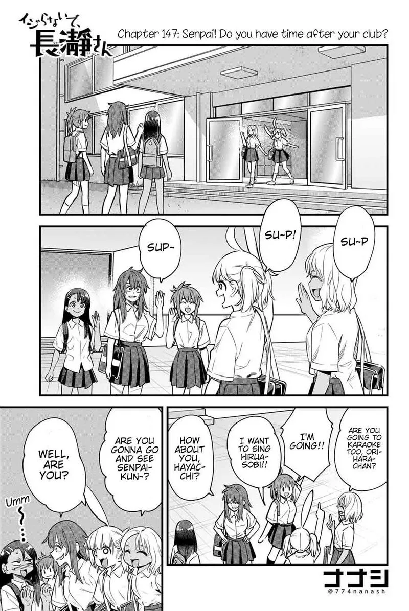 Please Don't Bully Me, Nagatoro Chapter 147 page 1