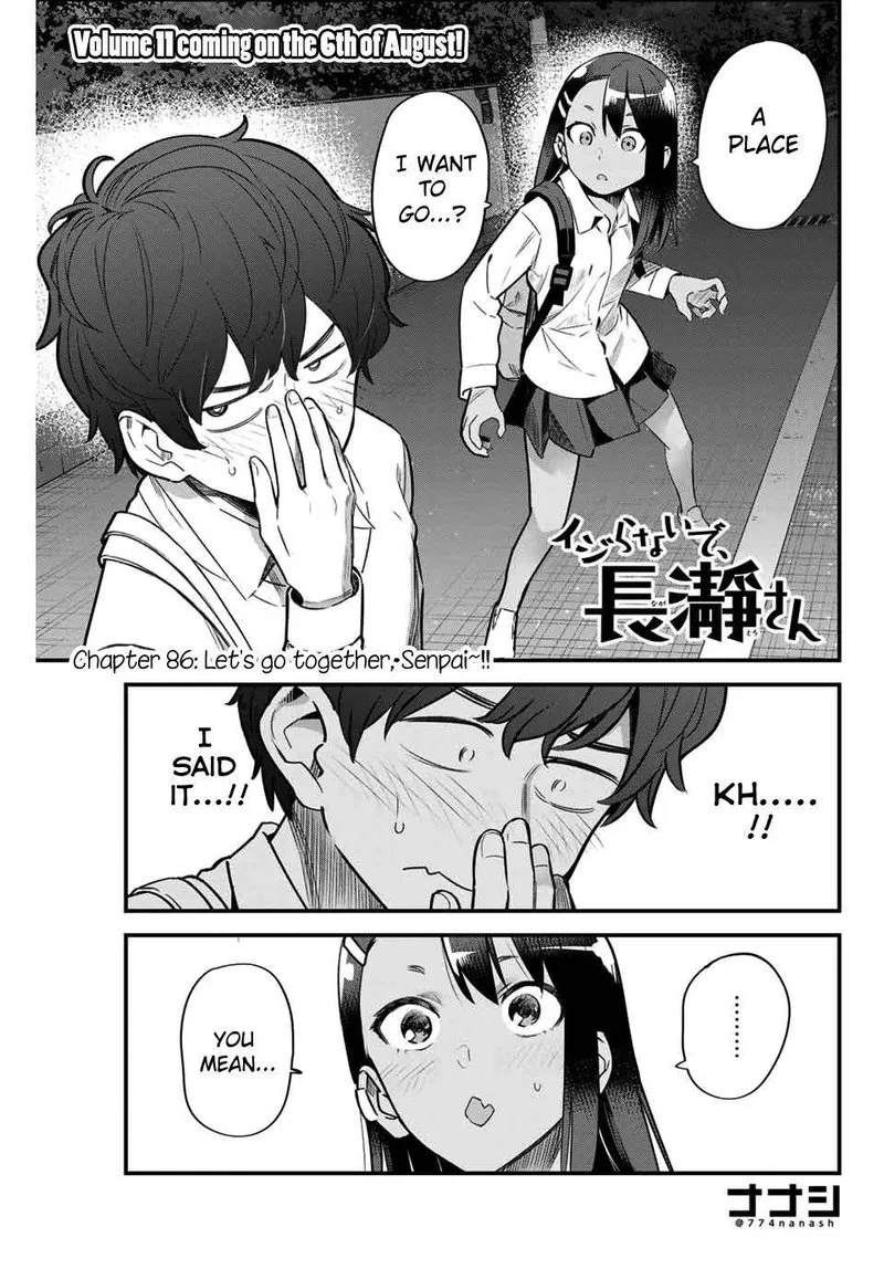 Please Don't Bully Me, Nagatoro Chapter 86 page 1