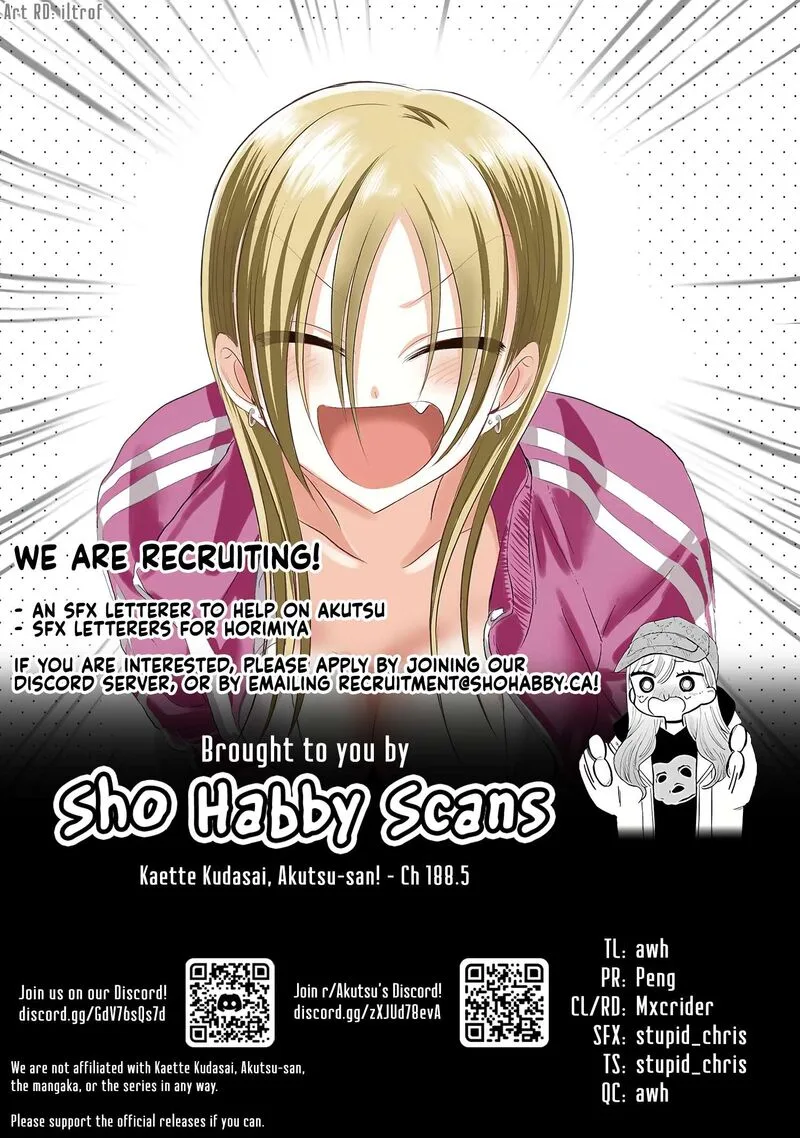 Please Go Home, Akutsu-san! Chapter 188.5 page 3