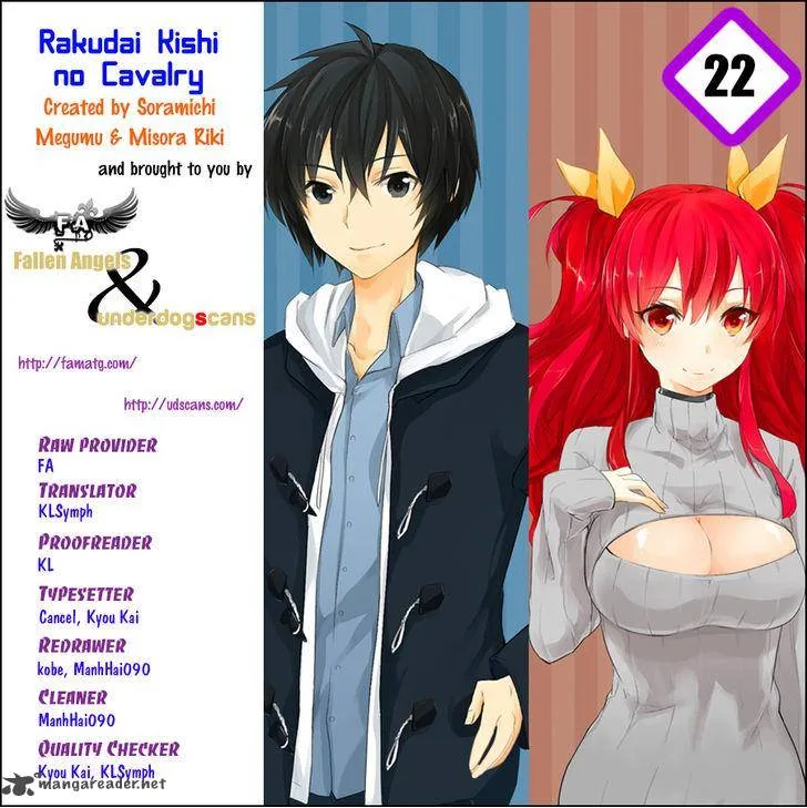 Rakudai Kishi no Cavalry Chapter 22 page 1