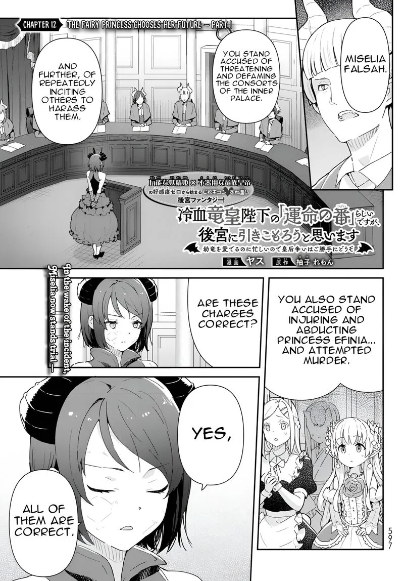 Reiketsu Ryuuou Heika no "Unmei no Tsugai" rashii Desu ga, Koukyuu ni Hikikomorou to Omoimasu Chapter 12.1 page 2