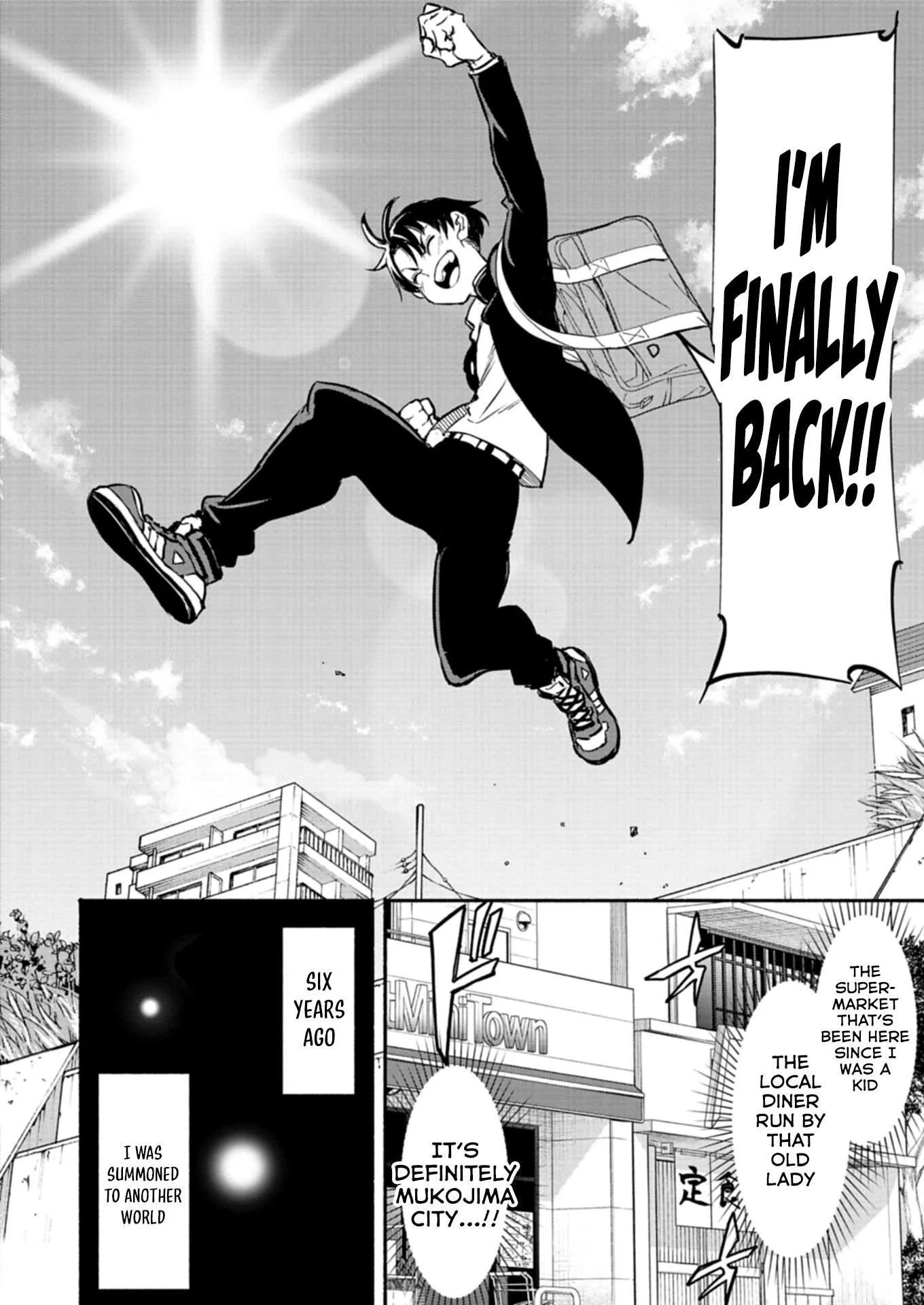 Returned from Another World, Earth Turned Out to Be Quite the Fantasy Too. Also, Losing Heroines, Stop Looking This Way Chapter 1 page 13