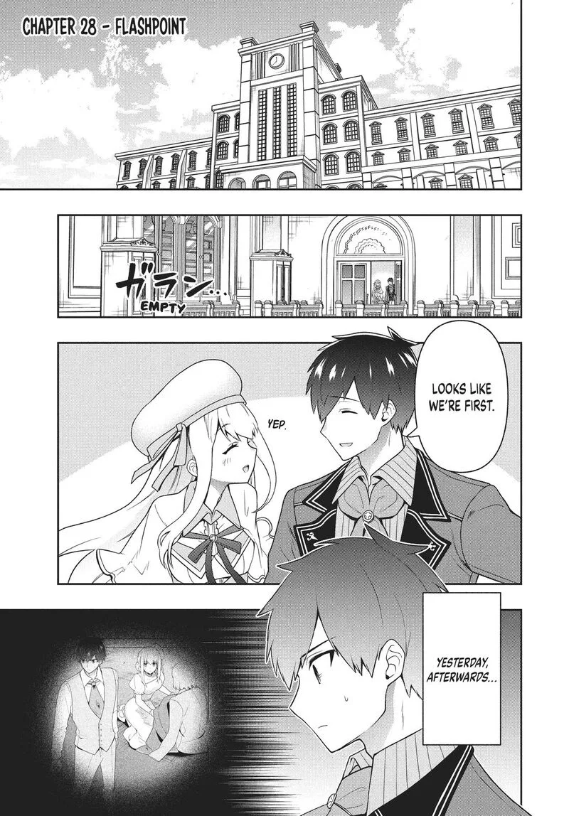 Roku-hime wa Kami Goei ni Koi wo Suru: Saikyou no Shugo Kishi, Tenseishite Mahou Gakuen ni Iku Chapter 28 page 1