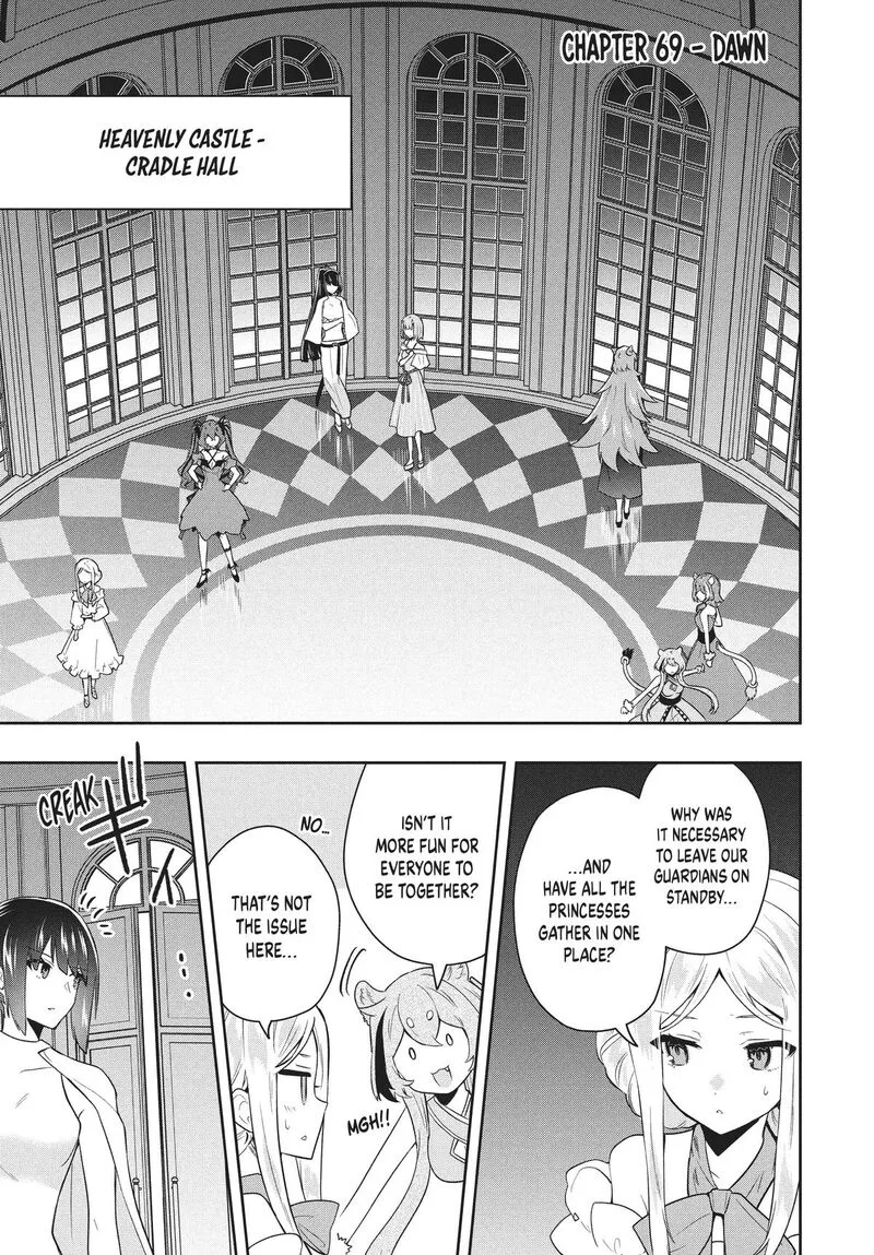 Roku-hime wa Kami Goei ni Koi wo Suru: Saikyou no Shugo Kishi, Tenseishite Mahou Gakuen ni Iku Chapter 69 page 1