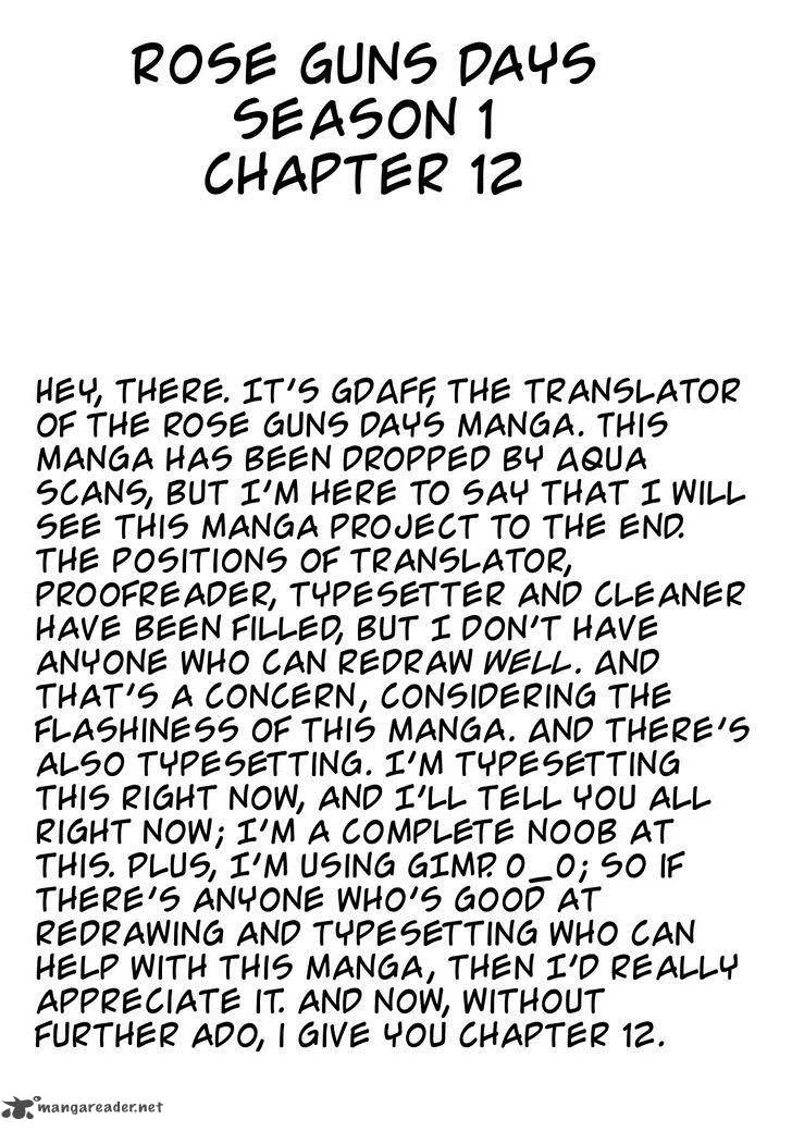 Rose Guns Days - Season 1 Chapter 12 page 1