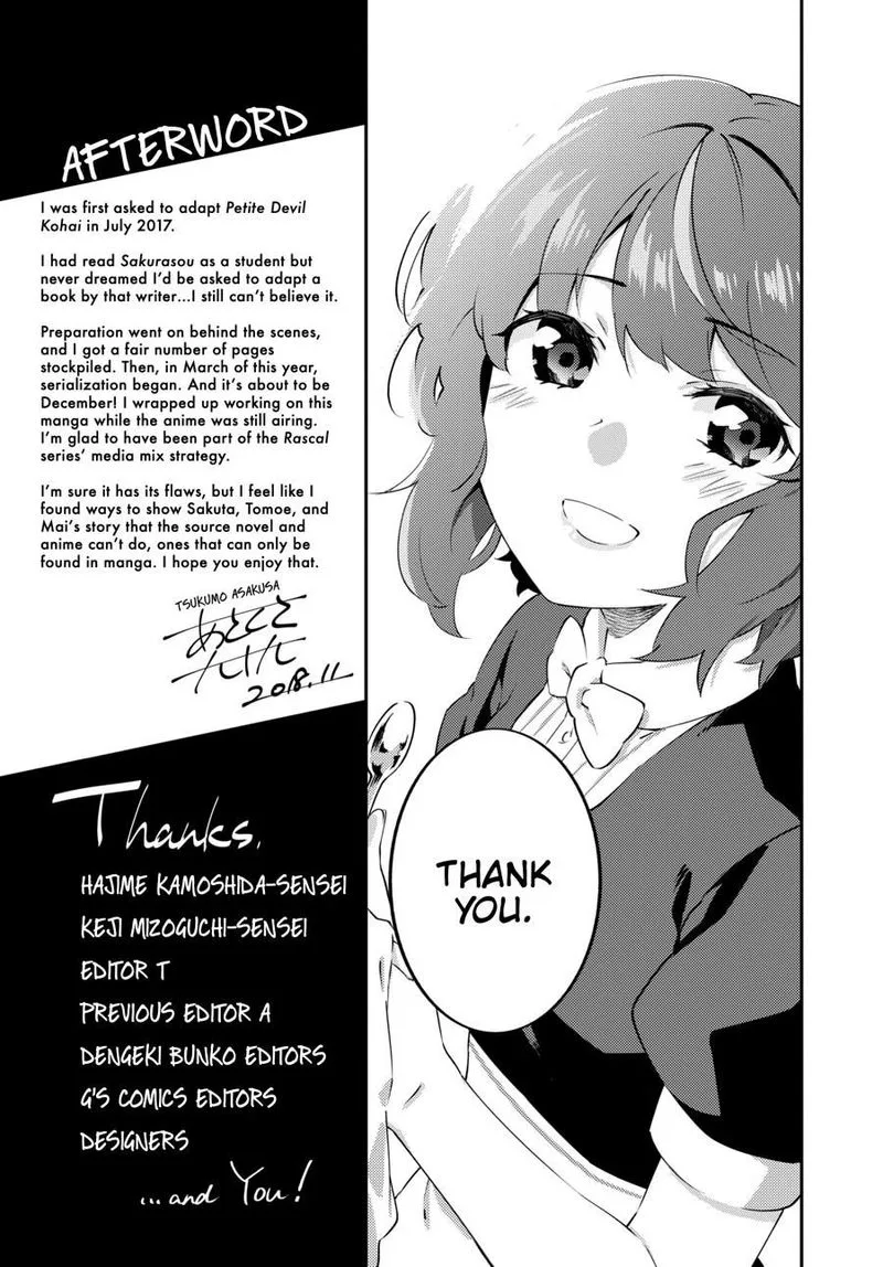 Seishun Buta Yaro wa Petit Devil Kouhai no Yume wo Minai Chapter 12 page 35