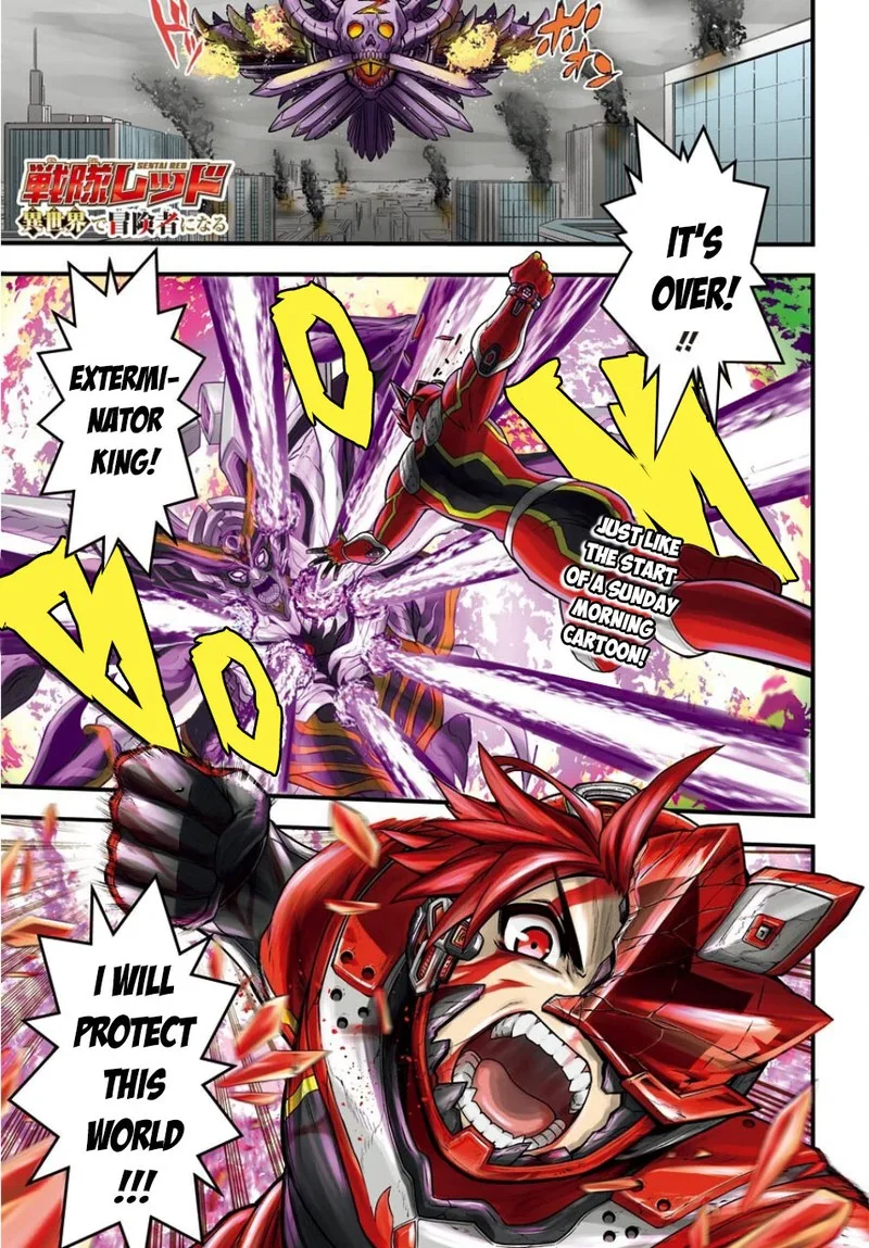 Sentai Red Isekai de Boukensha ni Naru Chapter 1 page 1