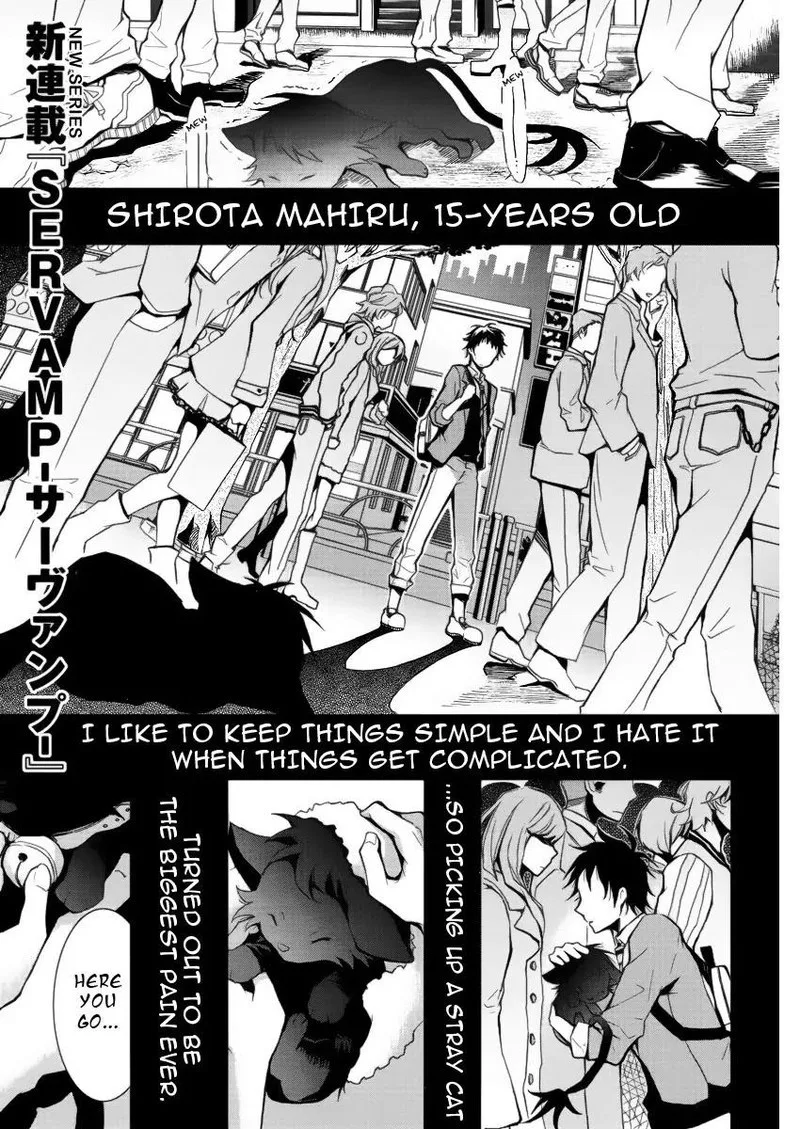 Servamp Chapter 1 page 1