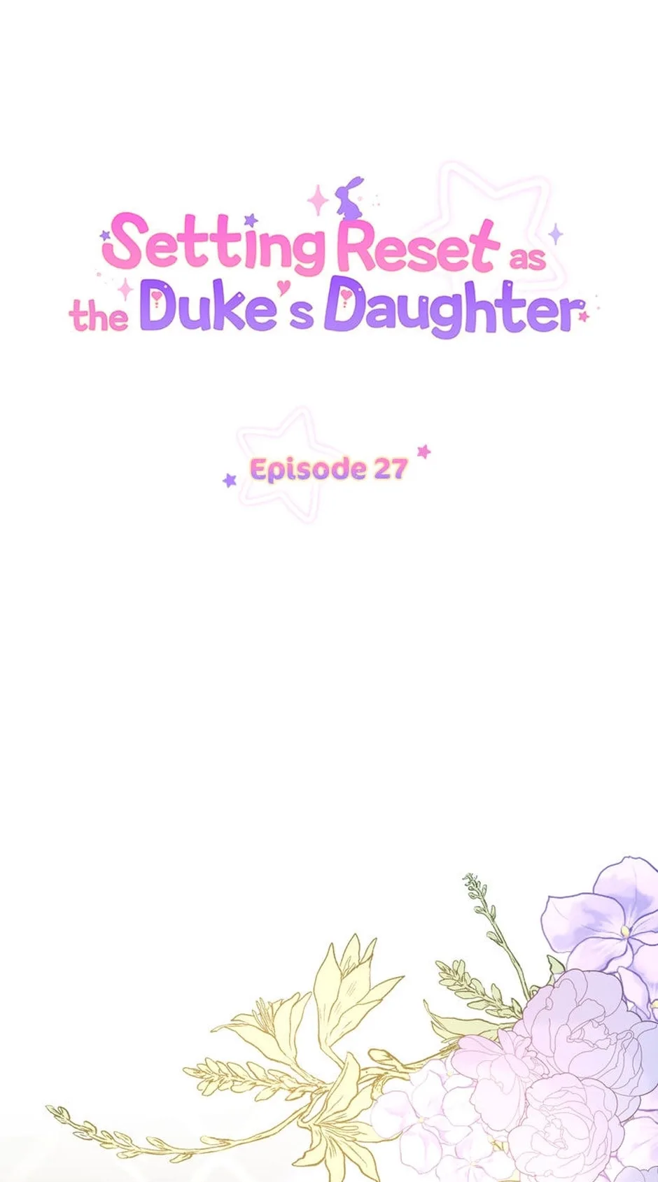 Setting Reset as the Duke's Daughter Chapter 27 page 1