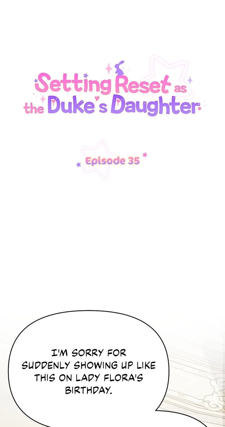 Setting Reset as the Duke's Daughter Chapter 35 page 1