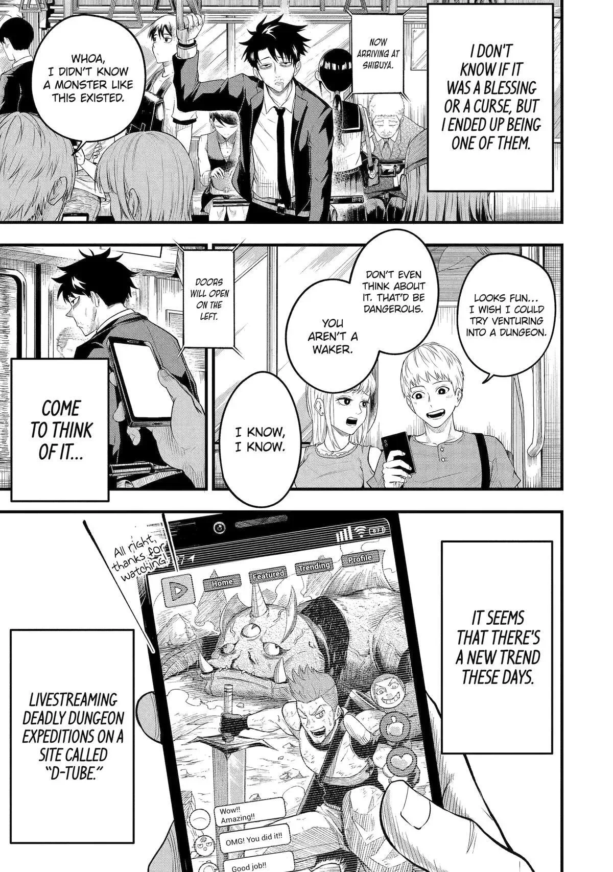Shachiku Kensei, Haishinsha ni Naru: Black Guild Kaishain, Ukkari Kaisha-you Kaisen de S-kyuu Monster o Aite ni Musou Suru Tokoro o Zenkoku Haishin Shiteshimau Chapter 1 page 8