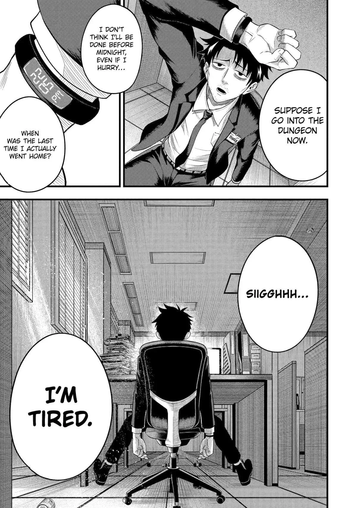 Shachiku Kensei, Haishinsha ni Naru: Black Guild Kaishain, Ukkari Kaisha-you Kaisen de S-kyuu Monster o Aite ni Musou Suru Tokoro o Zenkoku Haishin Shiteshimau Chapter 1 page 4